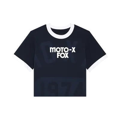 T-shirt &agrave; bordures circulaires pour femme, ann&eacute;es 70