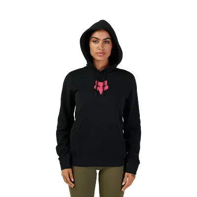 W FOX HEAD FLEECE PO [BLK/PNK] L