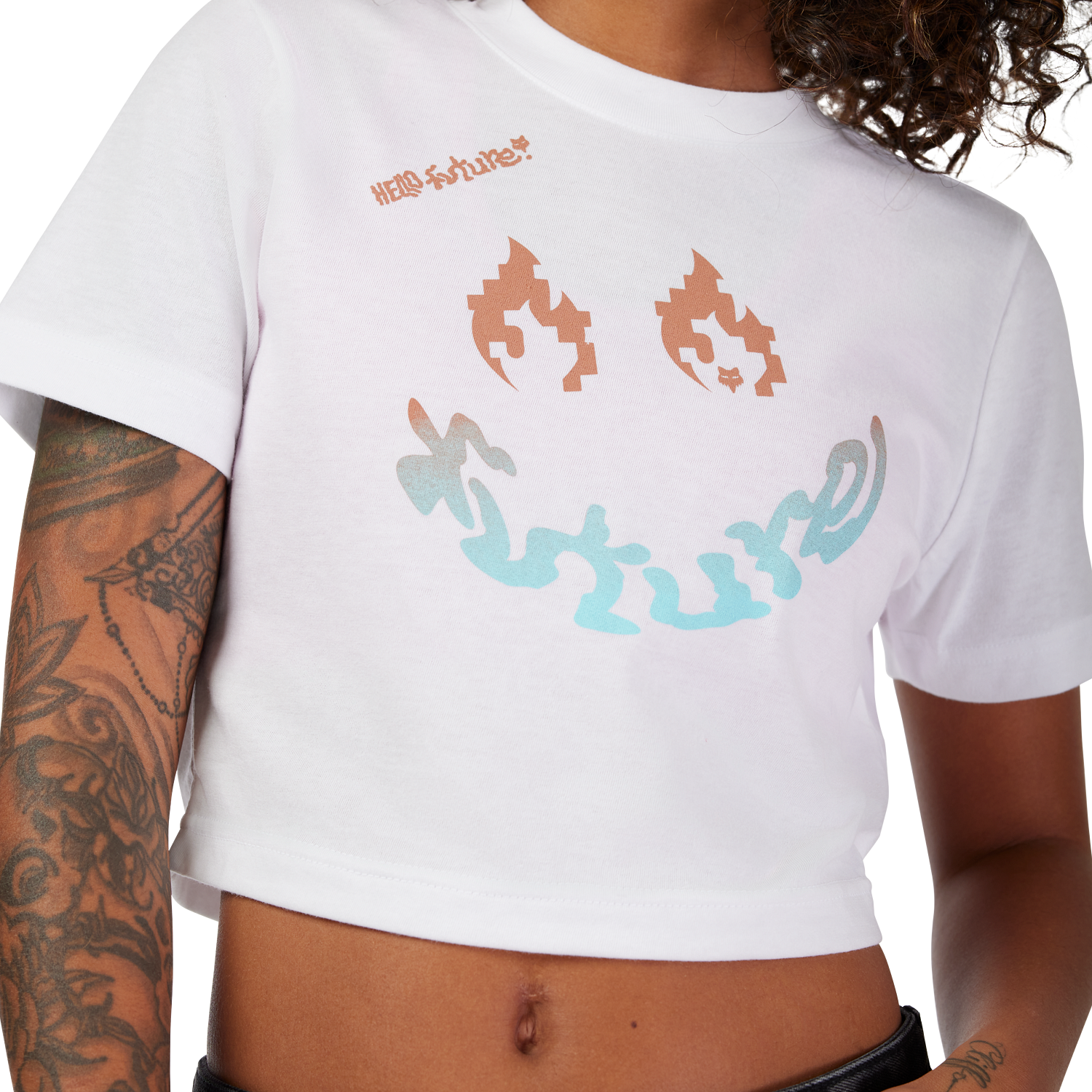 Womens Hello Fox Baby Tee