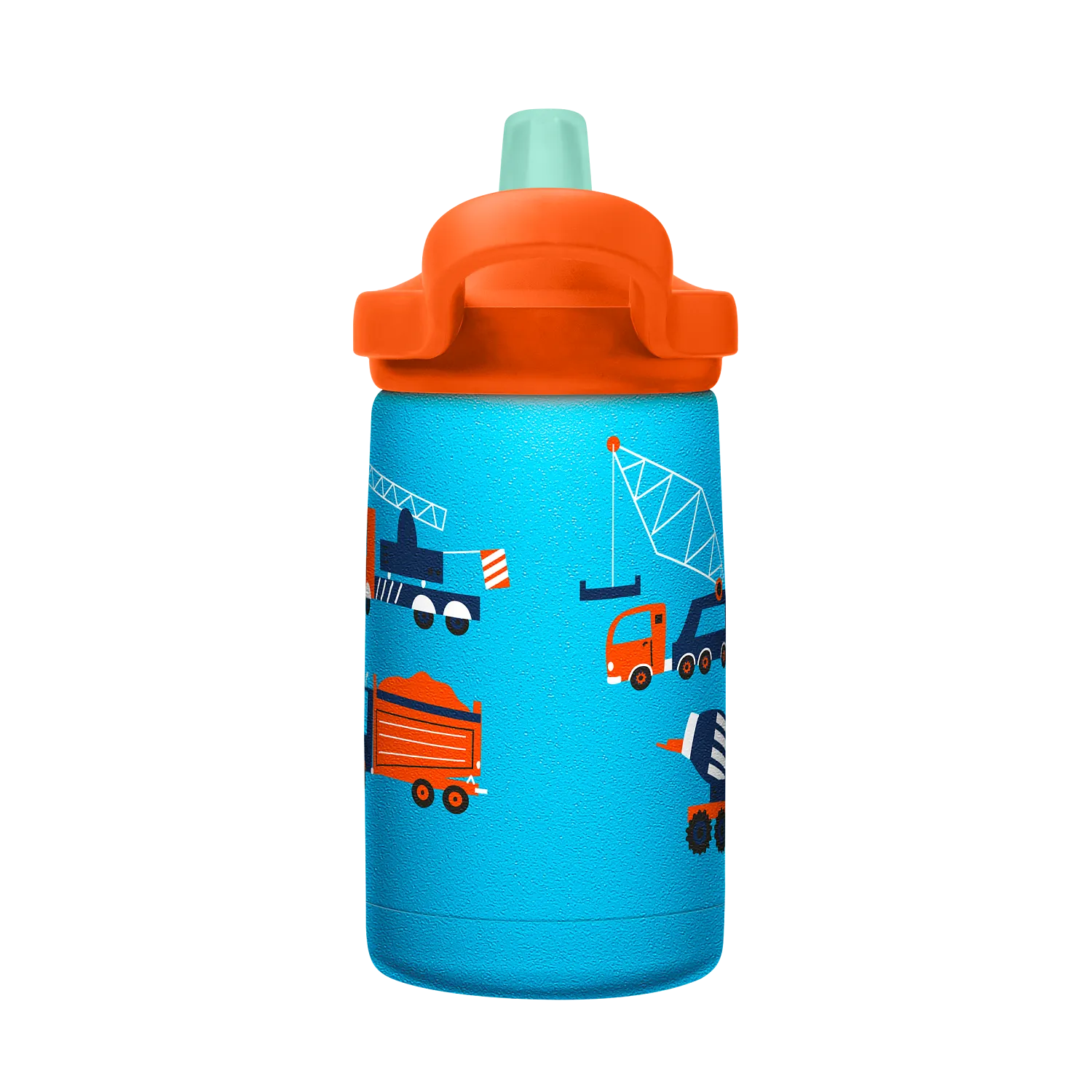 eddy+ kids SST Vacuum Insulated 12oz, Construction and Cranes, BTS LE