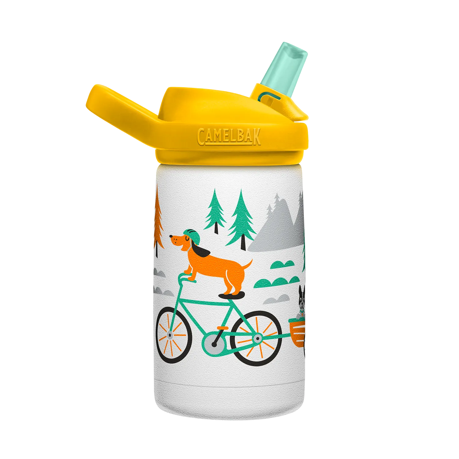 eddy+ Kids SST Vacuum Insulated 12oz, Biking Dogs