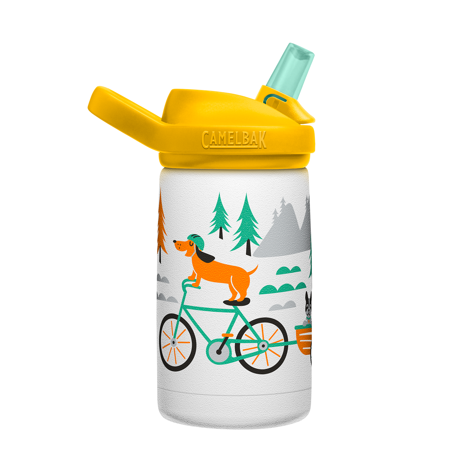 eddy+ Kids SST Vacuum Insulated 12oz, Biking Dogs
