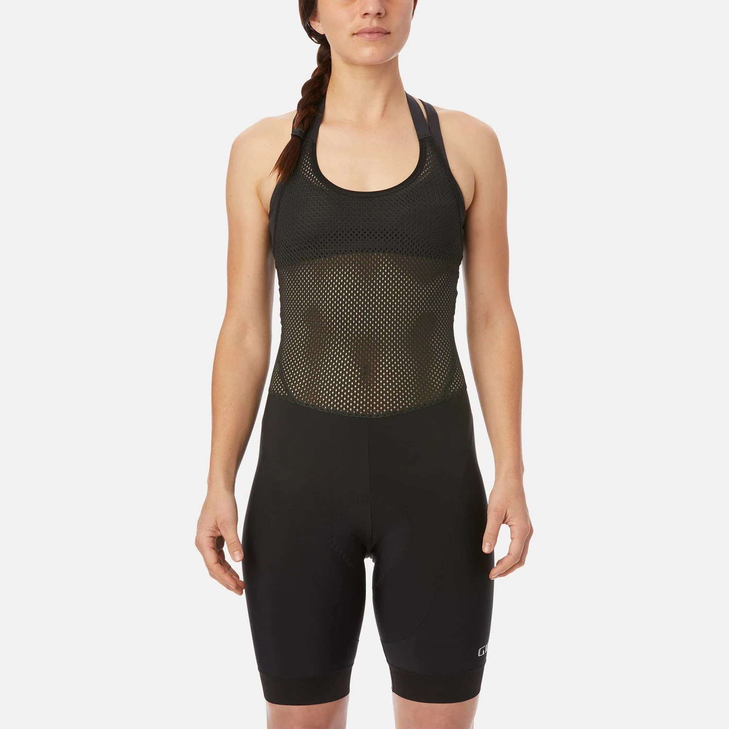GA W CHRNO EX HALTER BIB SHORT BLK L