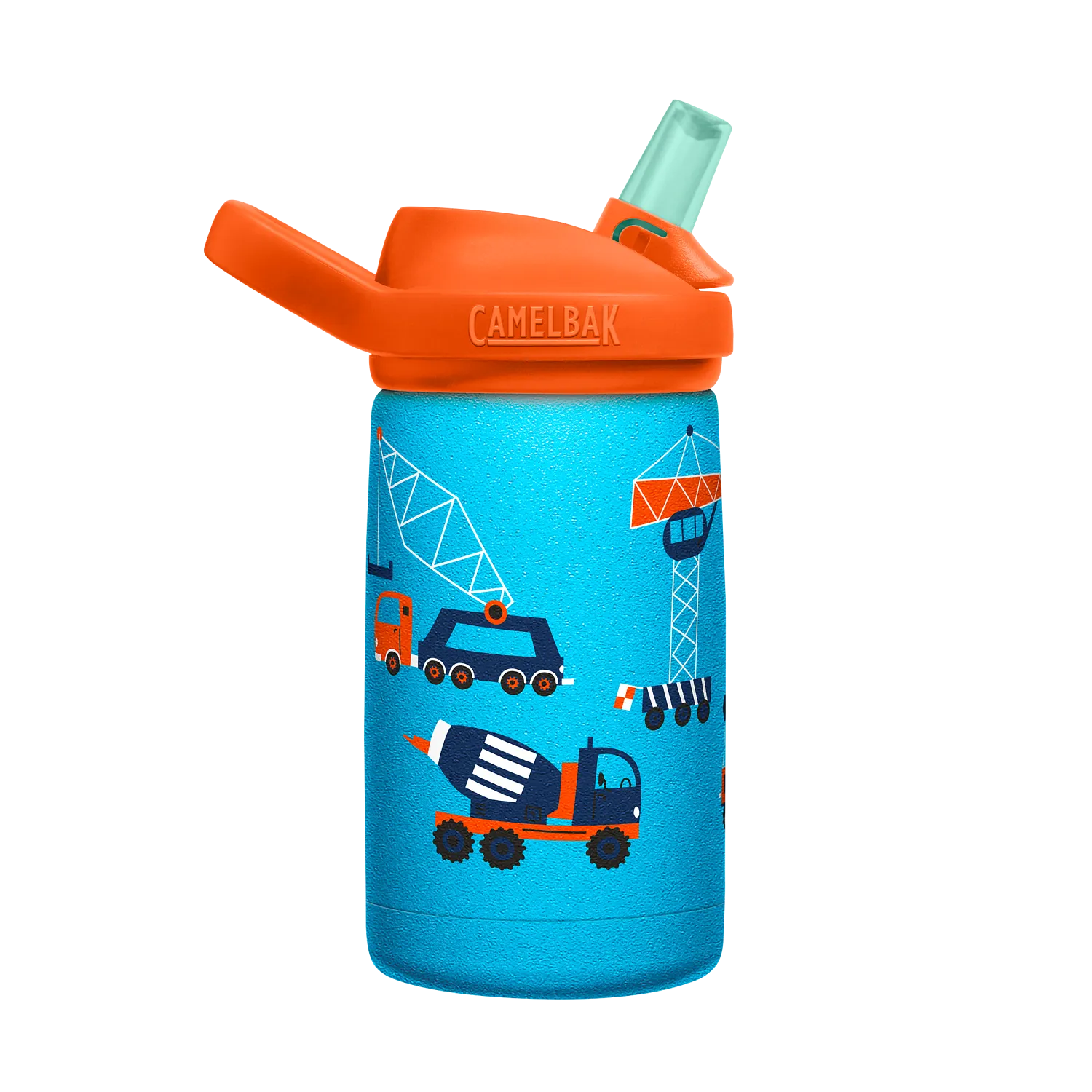 eddy+ kids SST Vacuum Insulated 12oz, Construction and Cranes, BTS LE