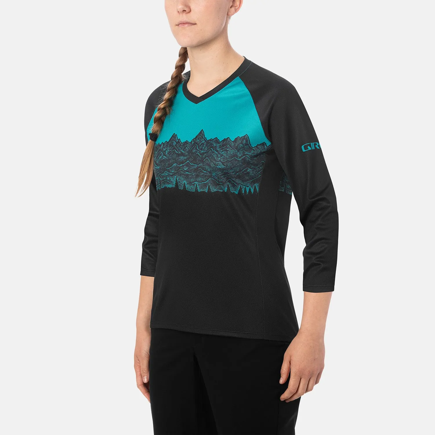 GA W ROUST 3/4 JERSEY BLK EWS XS