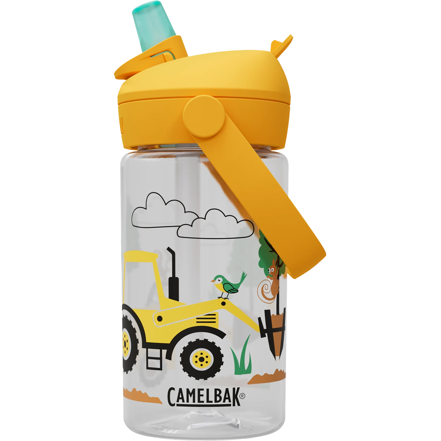 Thrive Flip Straw Kids 14oz, Tractors and Trees
