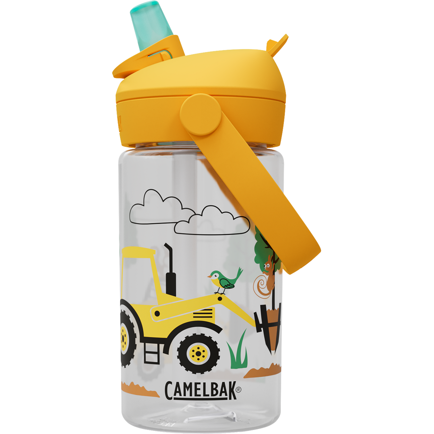 Thrive Flip Straw Kids 14oz, Tractors and Trees