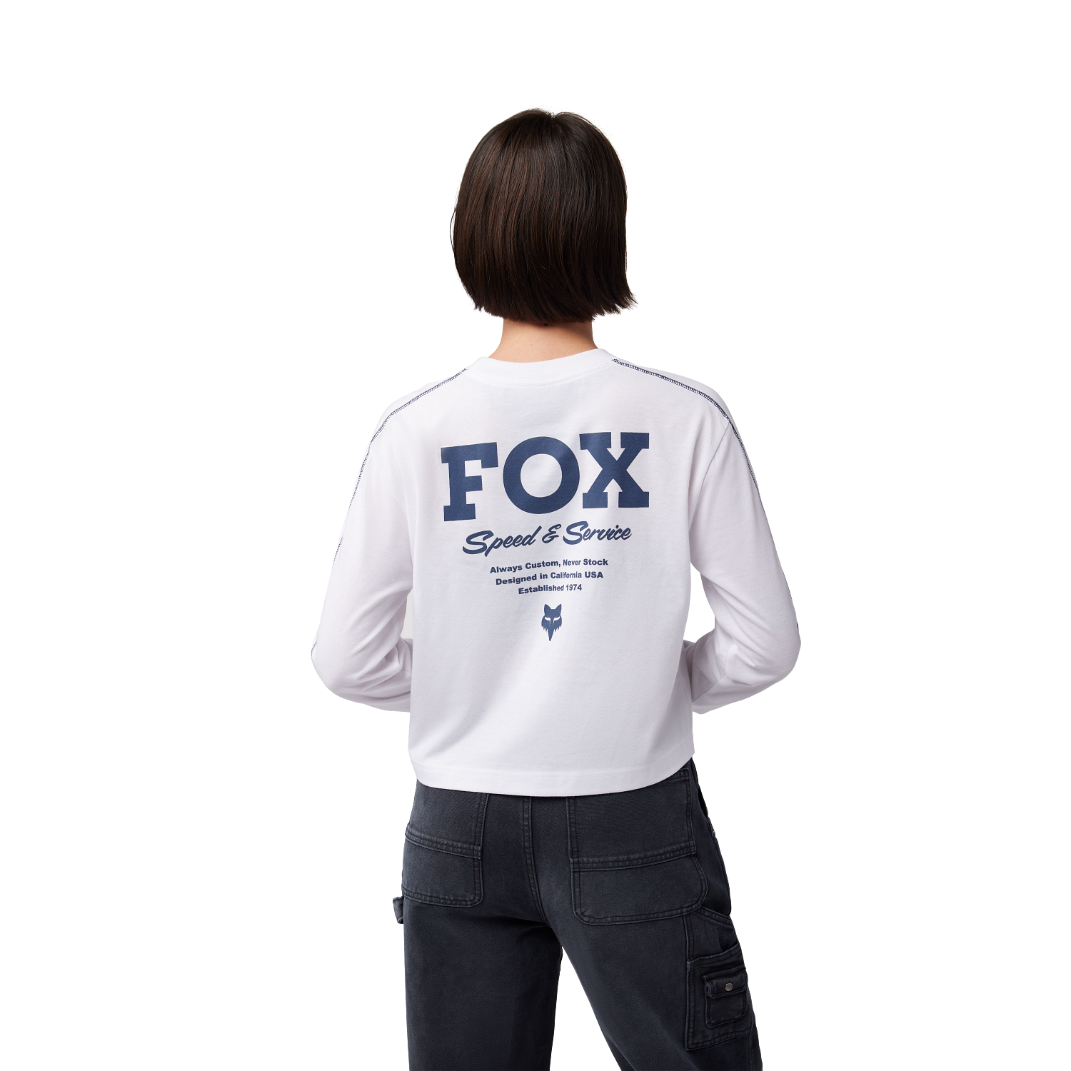 Womens Speed & Service Long Sleeve Crop Tee