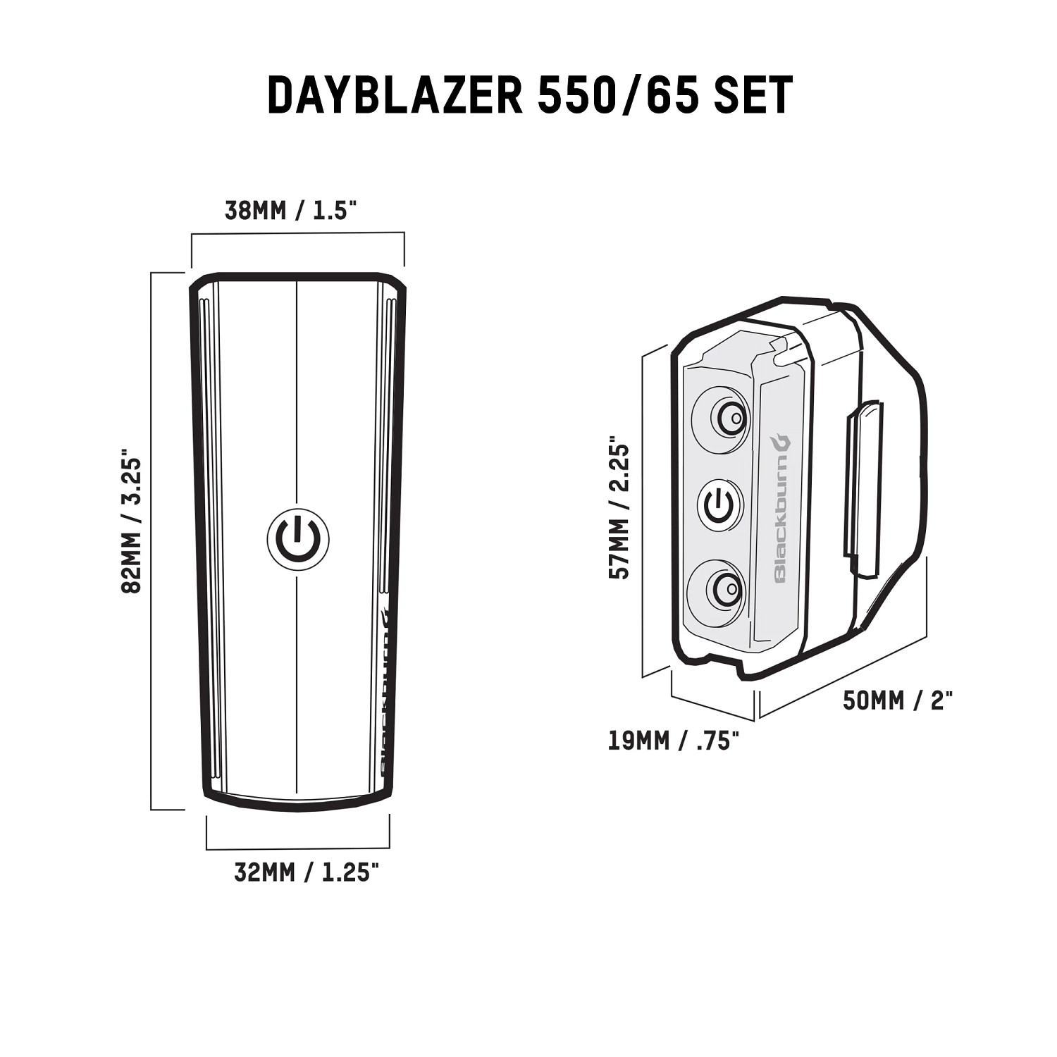 BBN DAYBLAZER 550 FRONT 65 REAR COMBO
