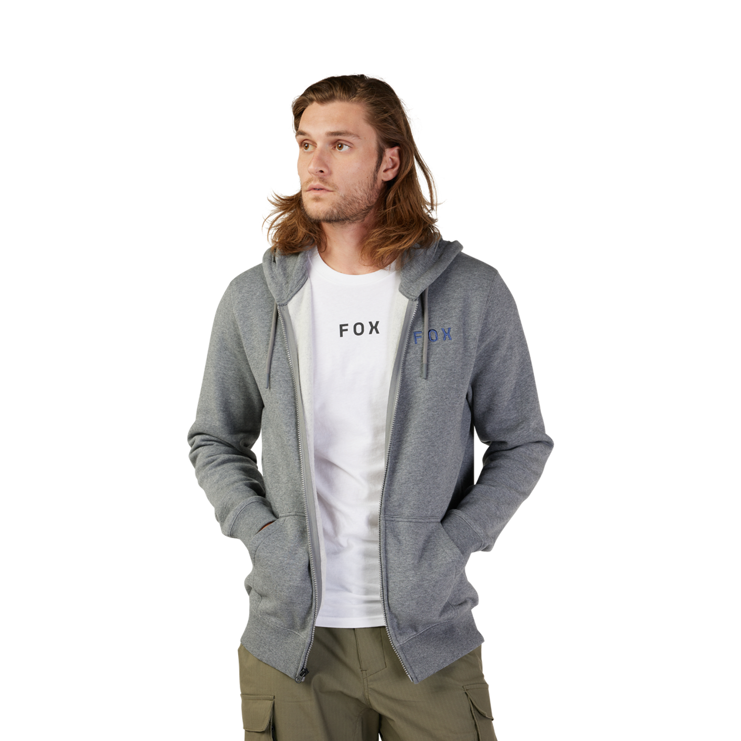 FLORA FLEECE ZIP [HTR GRAPH] S