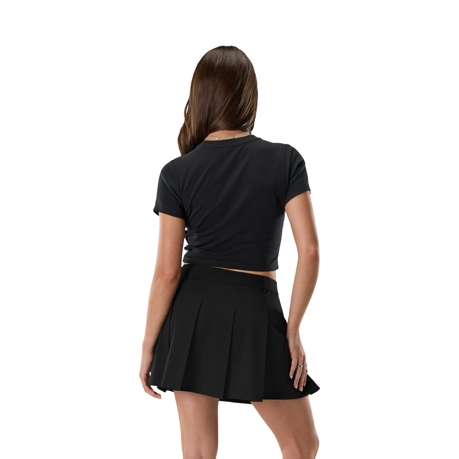 Womens Fox Head Rib Baby Tee