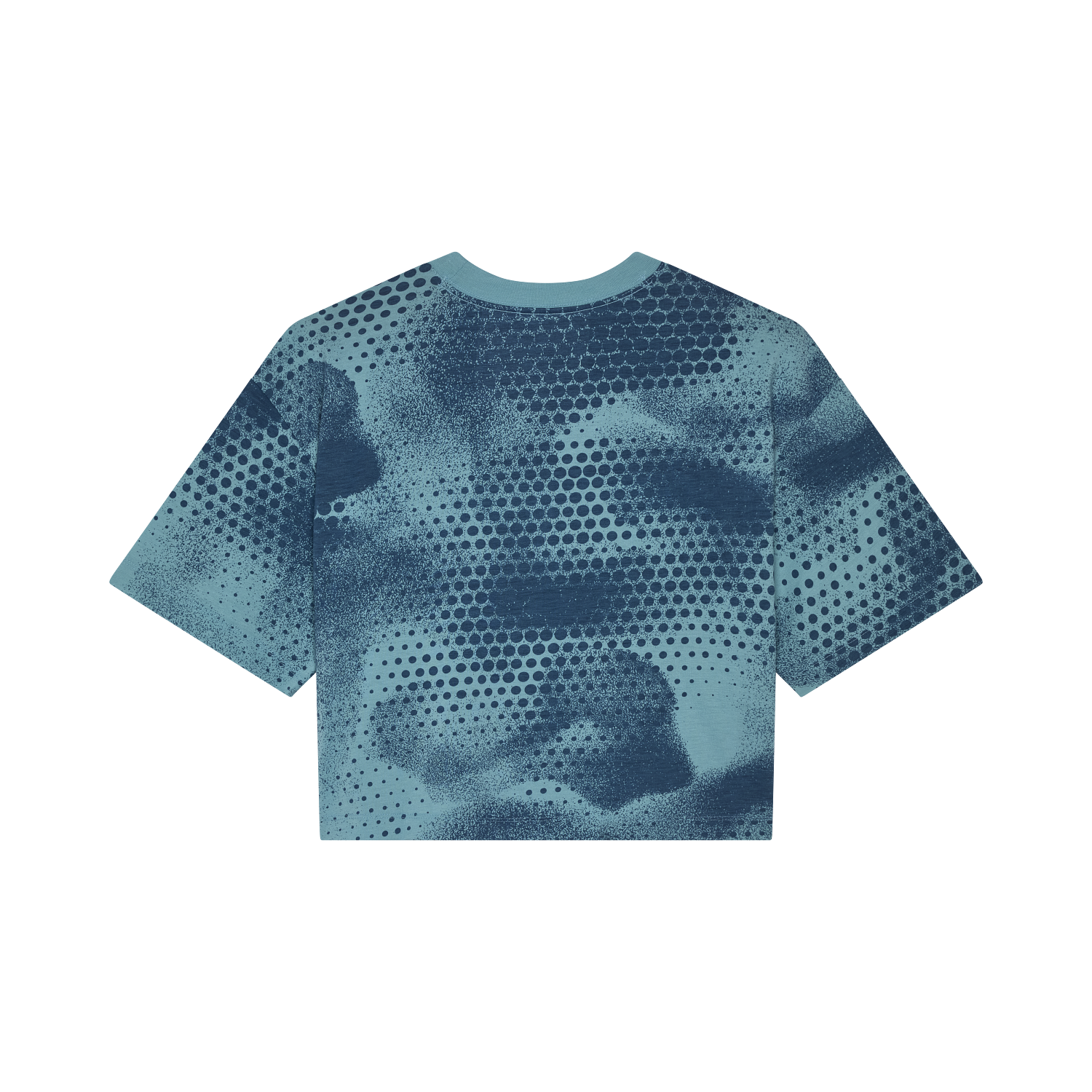 Womens AOP Oversized Crop Tech Tee