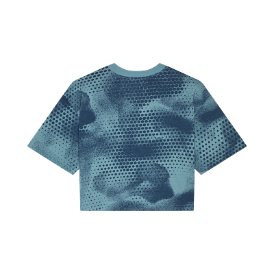 W AOP OVERSIZED CROP TECH TEE [VIN WSH] XS