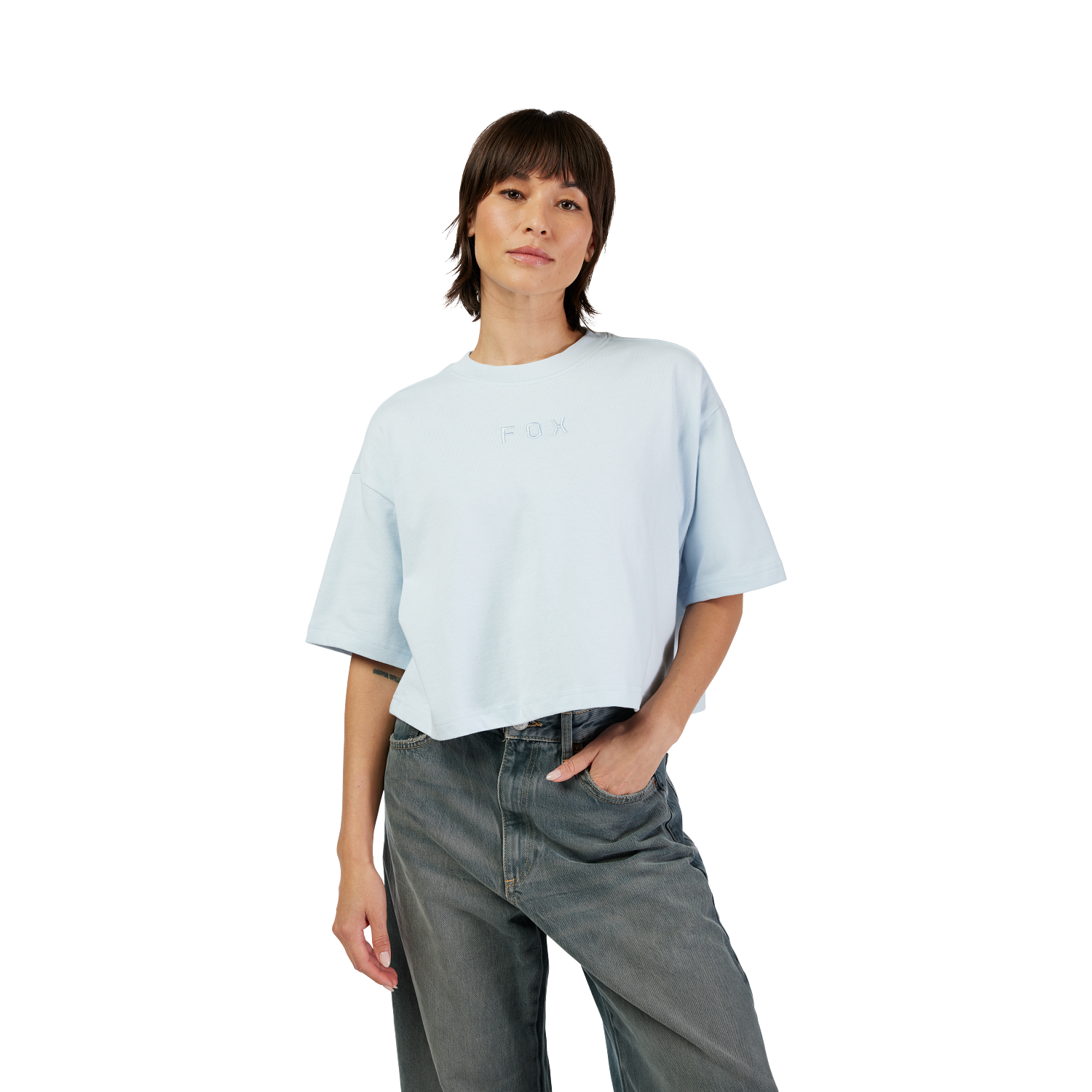 Womens Wordmark Premium Crop Tee