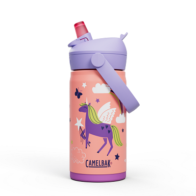 Thrive&trade; Flip Straw Kids 12oz Bottle, Insulated Stainless Steel
