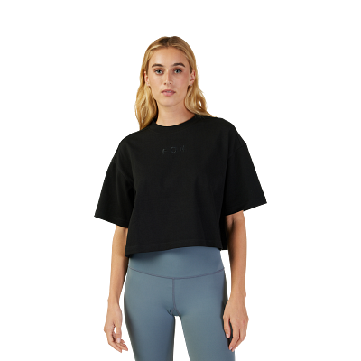 W WORDMARK OS CROP TEE [BLK] S