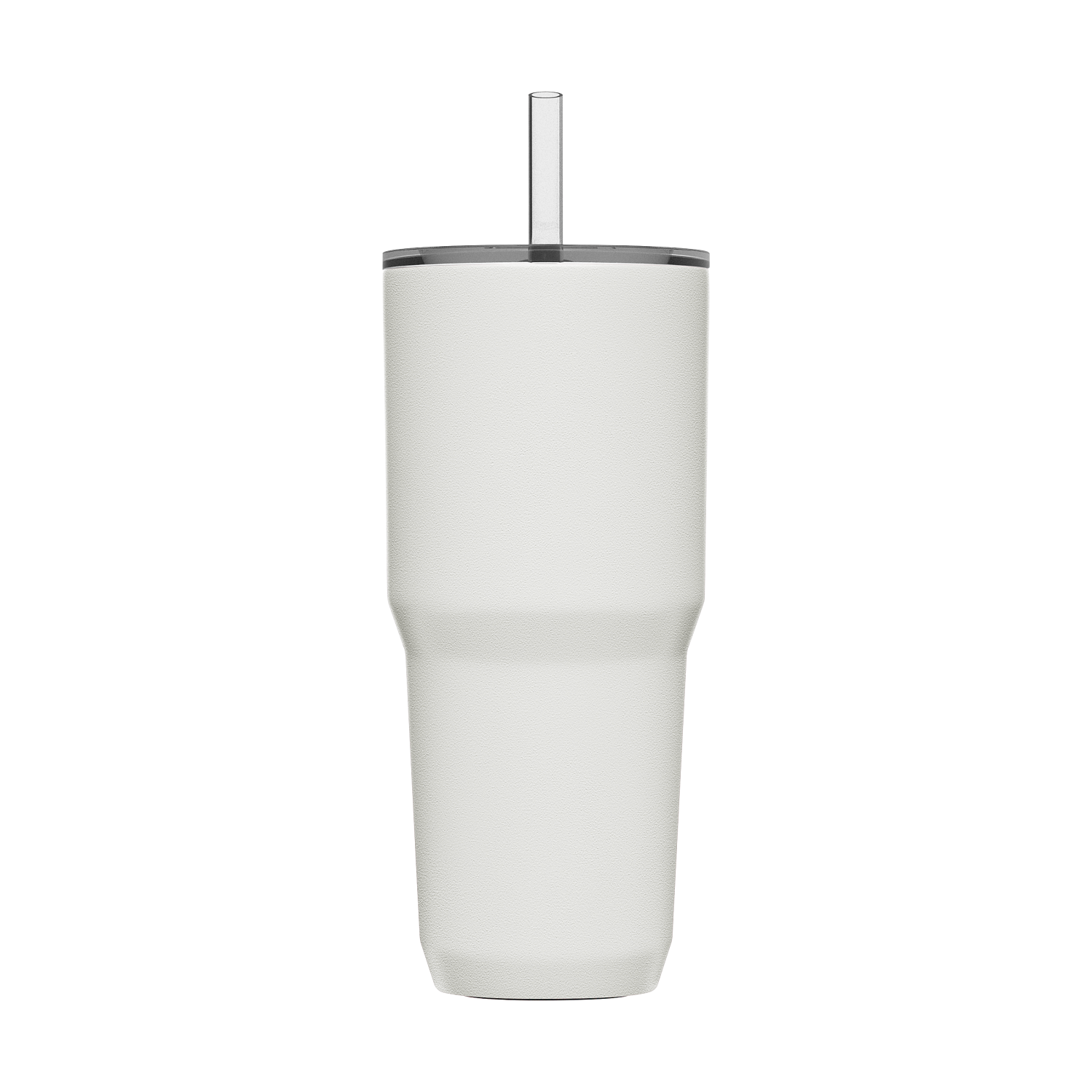 Straw Tumbler, SST Vacuum Insulated 30oz, White