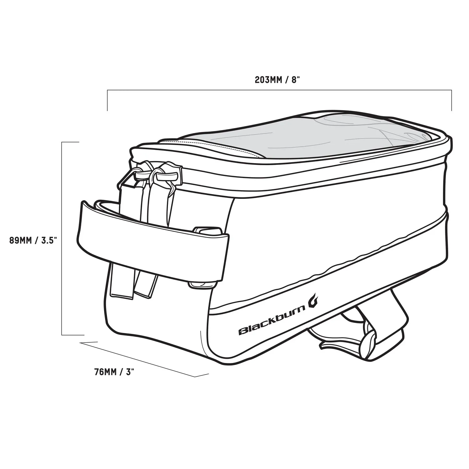 BBN LOCAL PLUS TOP TUBE BAG BLK 25