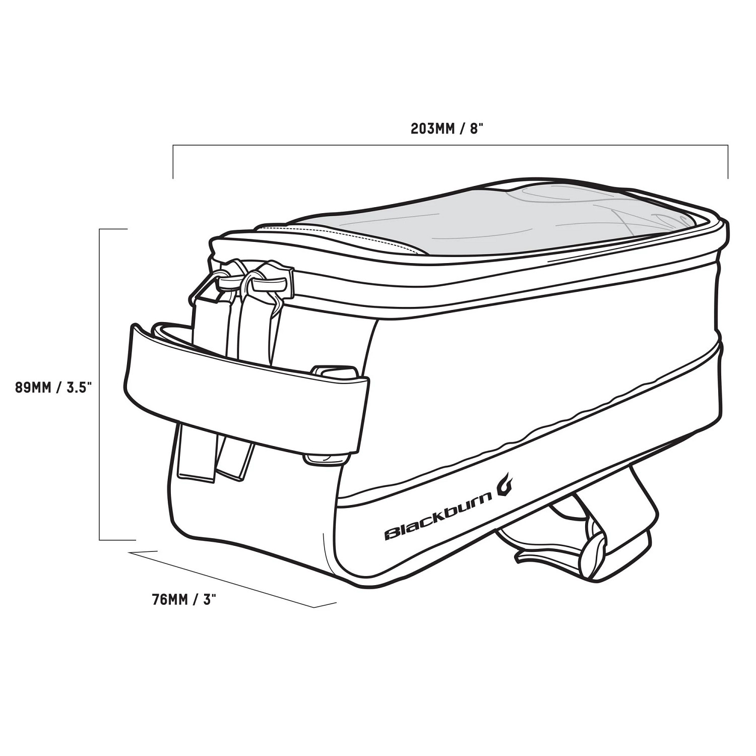 BBN LOCAL PLUS TOP TUBE BAG BLK 25