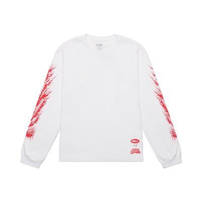 FLAMED DEMON LS TEE [WHT]