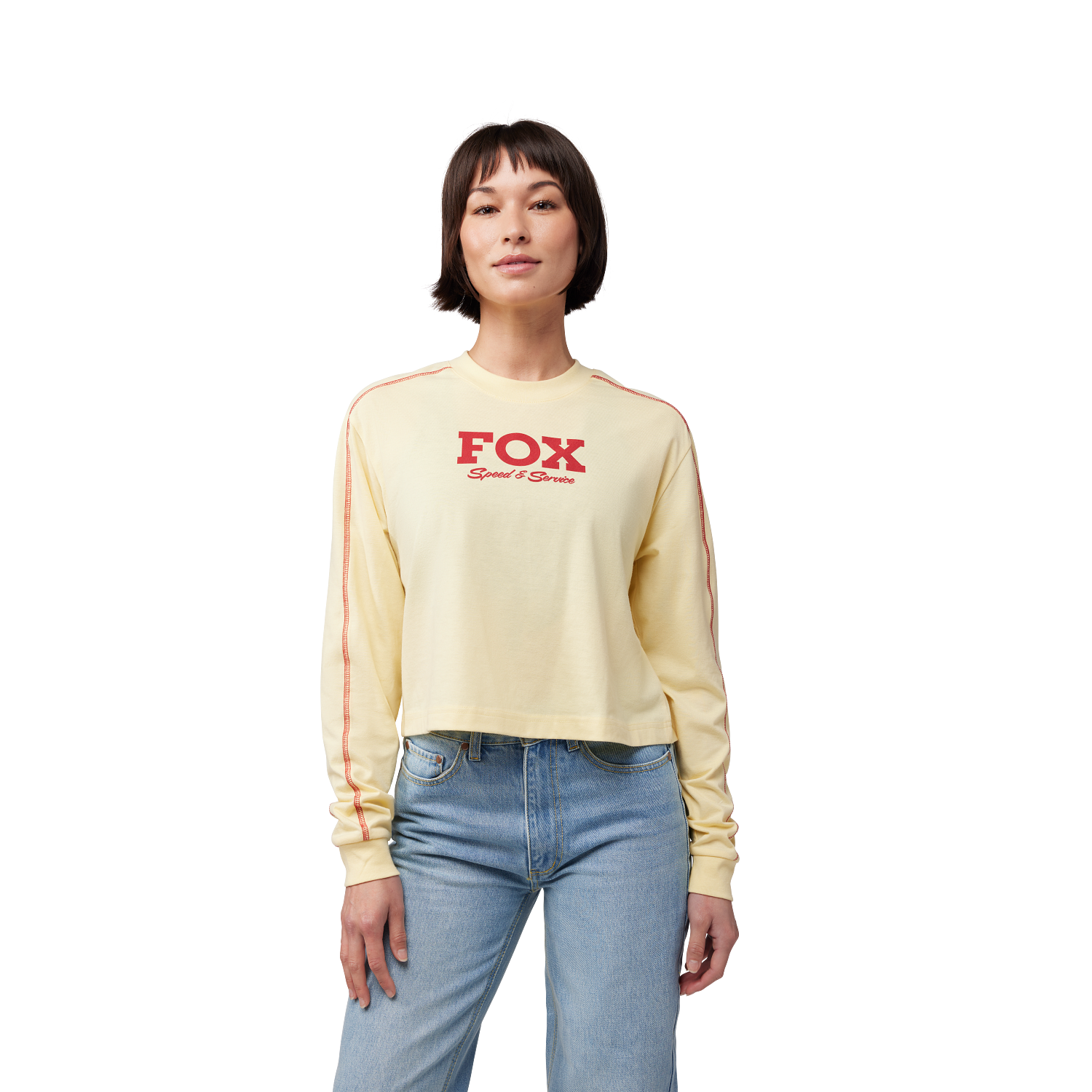 Womens Speed & Service Long Sleeve Crop Tee