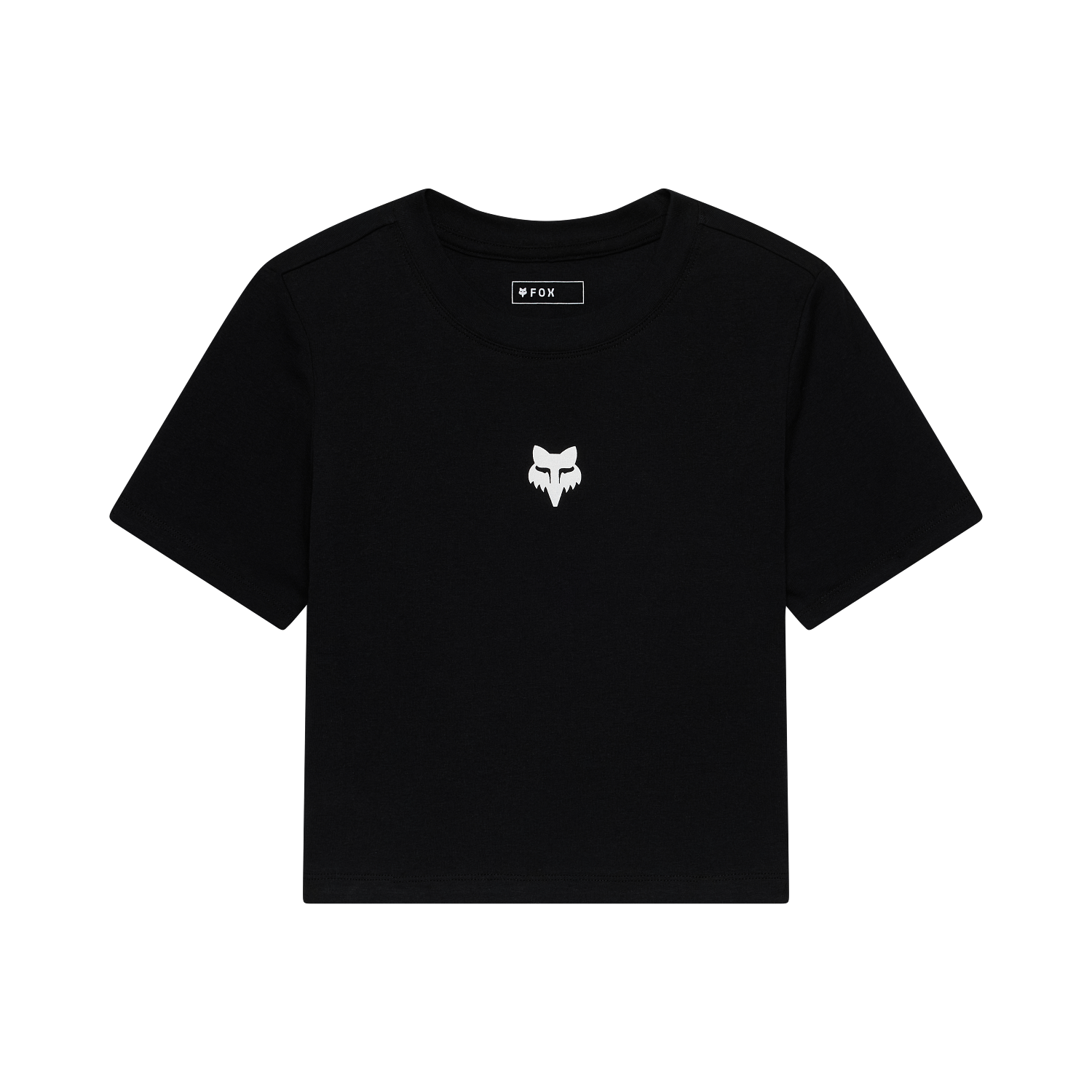 Womens Fox Head Rib Baby Tee
