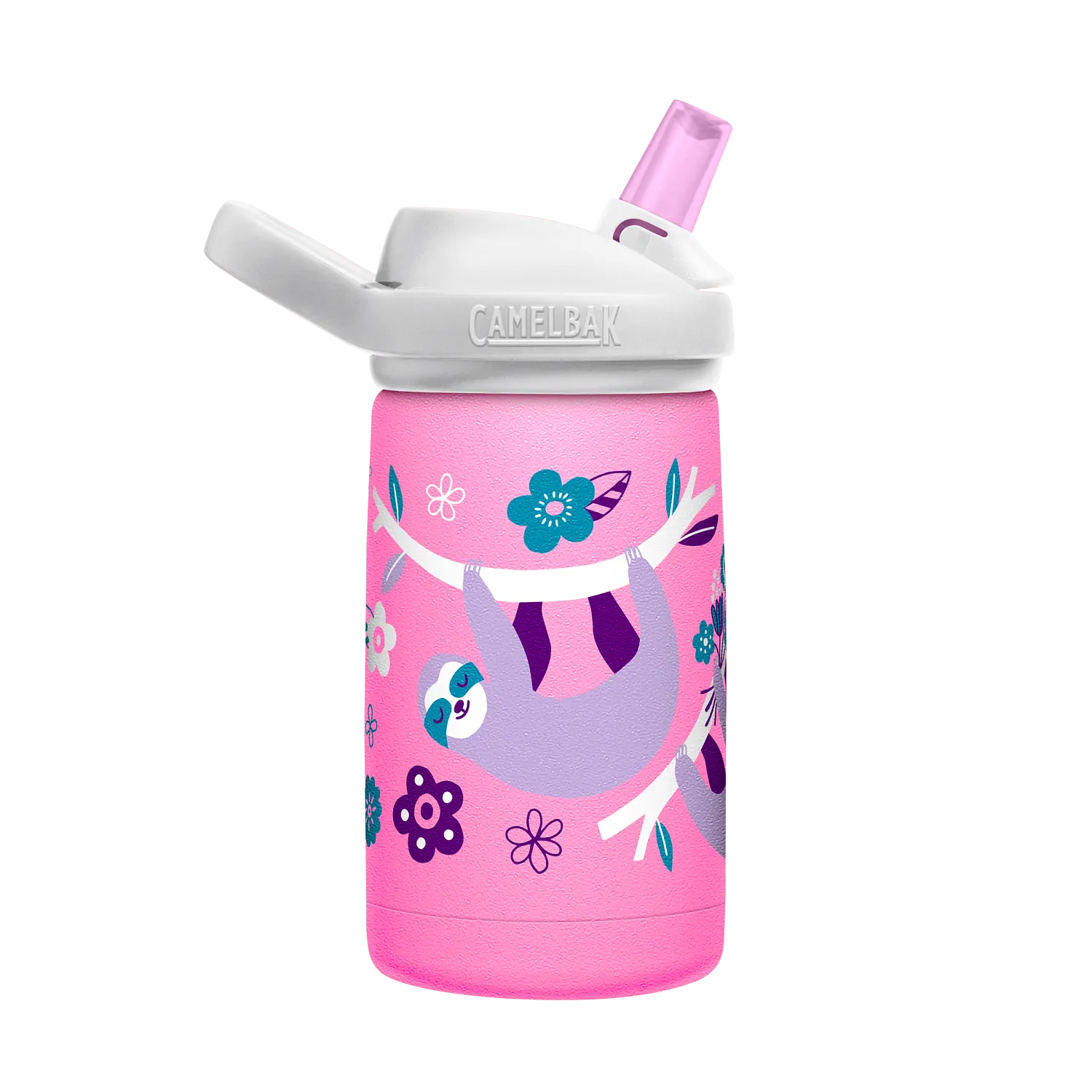 eddy+ Kids SST Vacuum Insulated 12oz, Flowerchild Sloth