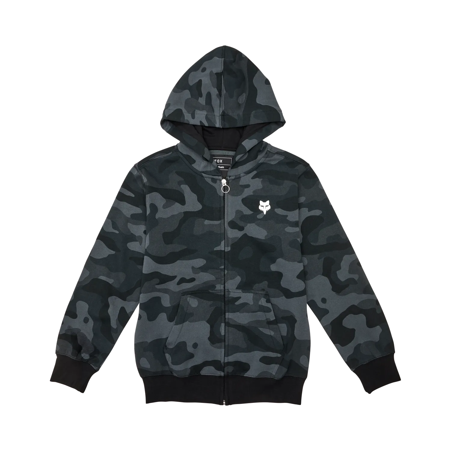 Youth Fox Head Camo Zip Hoodie