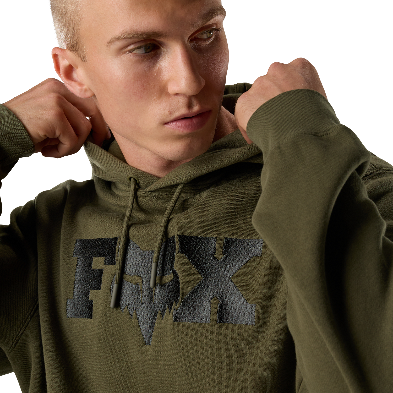 F Head X Fleece Pullover Hoodie