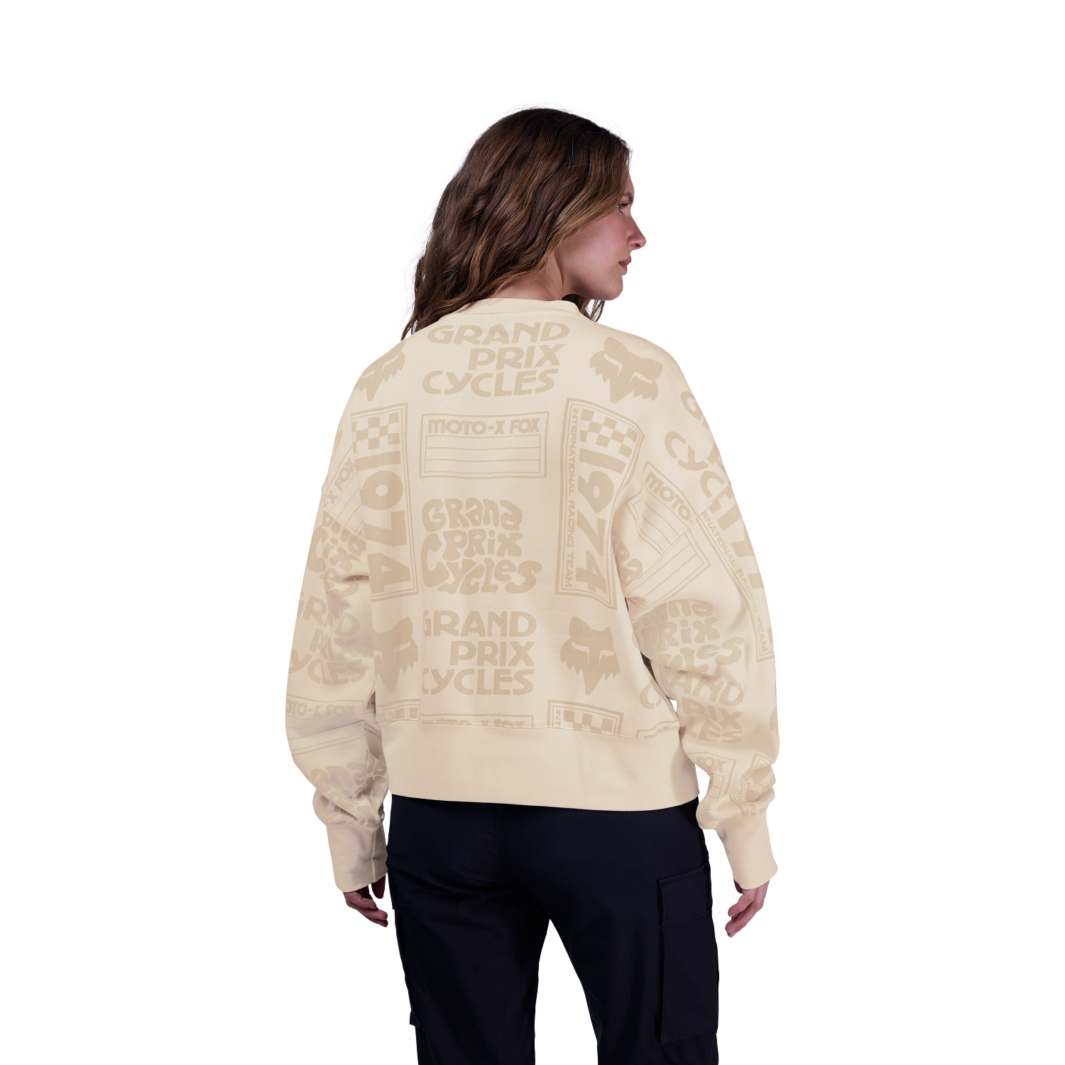 W CIRCA 74 OVERSIZED FLC CREW [OFF WHT] M
