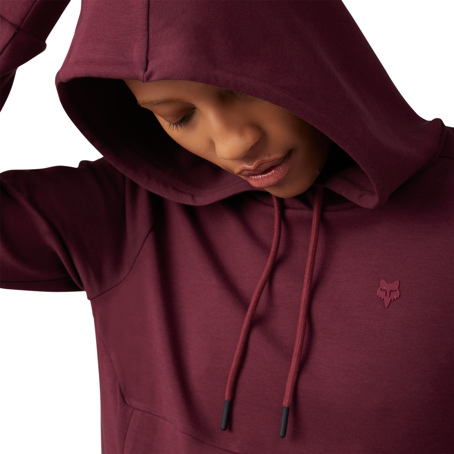 WOMENS RISE PO FLEECE [HTR BUR] L