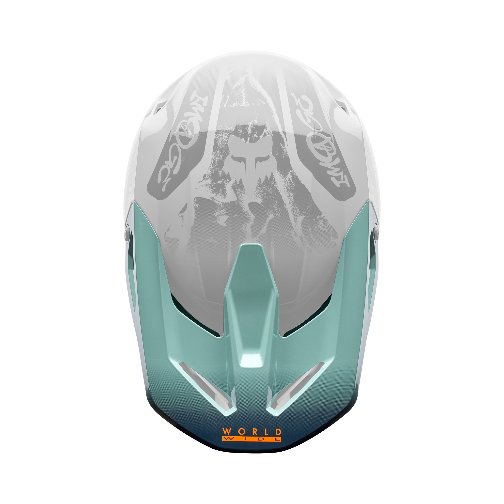 Fox Racing V1 Helmet Visor - Image Print - Arctic Blue