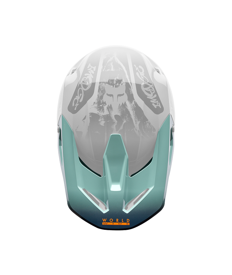 Fox Racing V1 Helmet Visor - Image Print - Arctic Blue