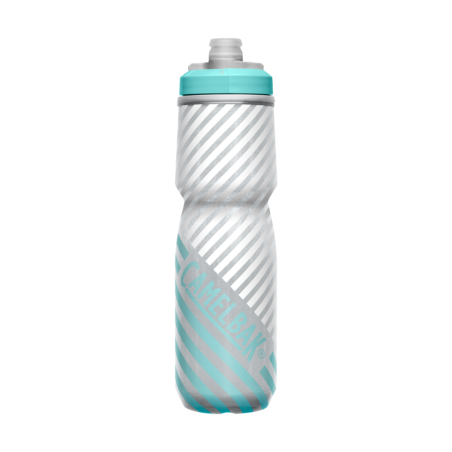 Podium Chill Outdoor 24oz, Grey/Teal Stripe