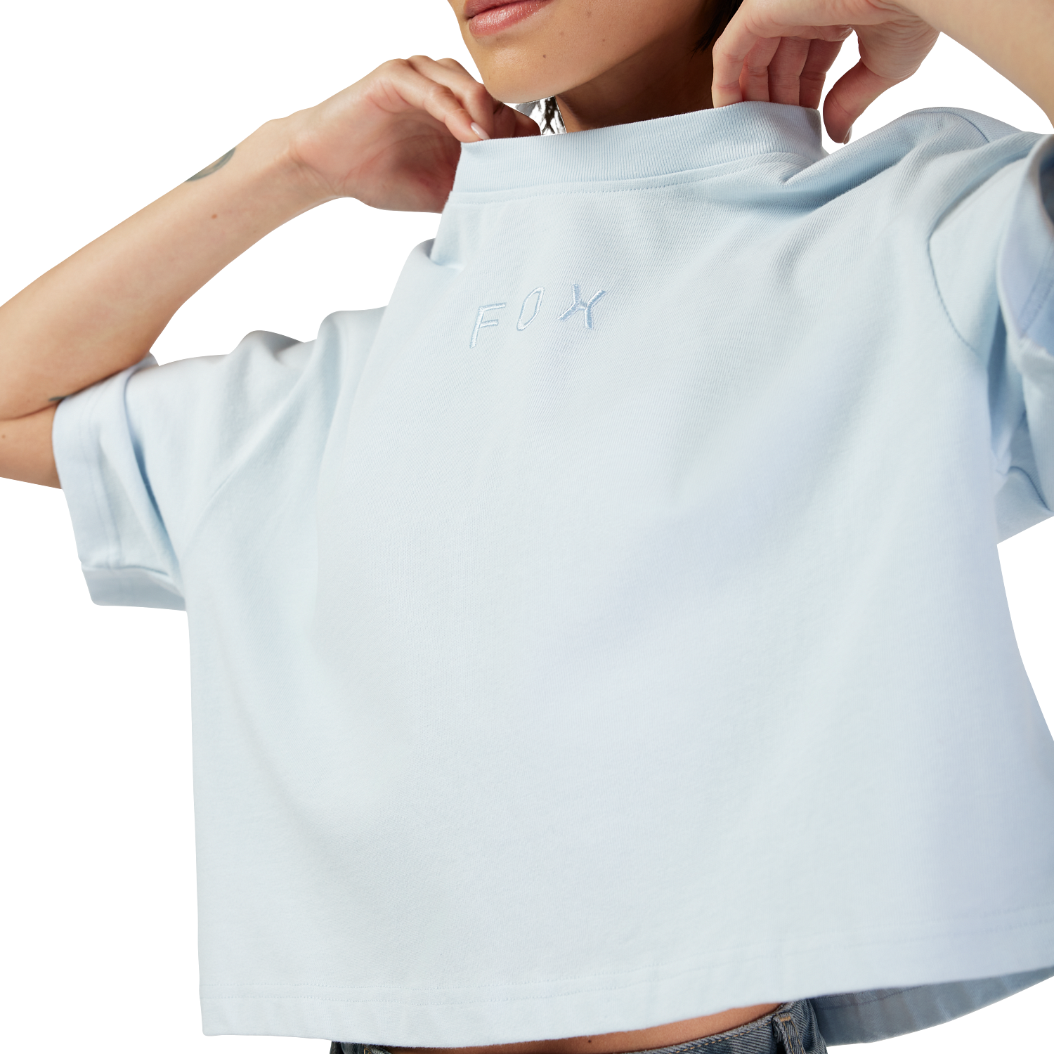 Womens Wordmark Premium Crop Tee