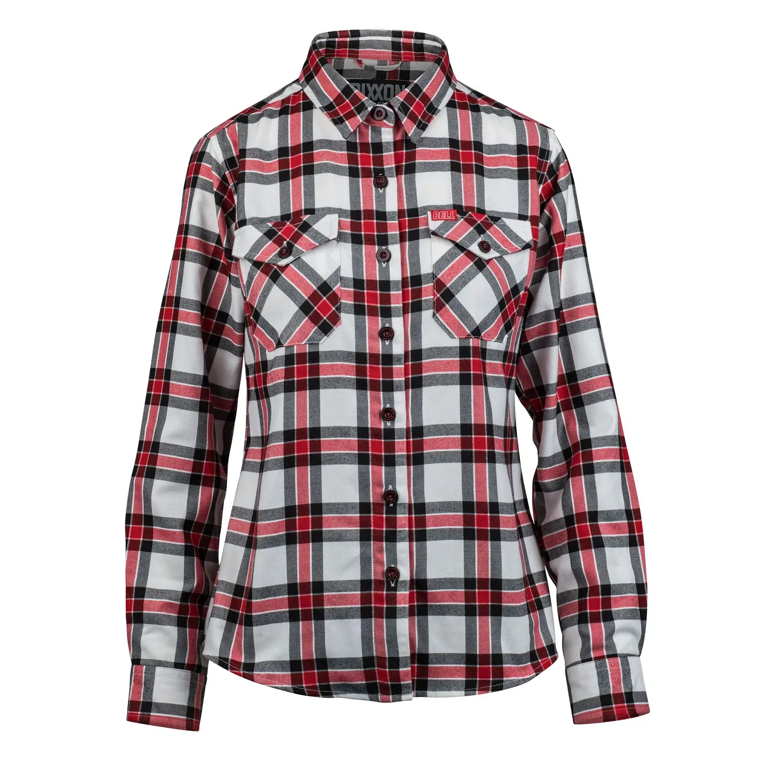 PS DIXXON W LS FLANNEL WH/BK/RD S