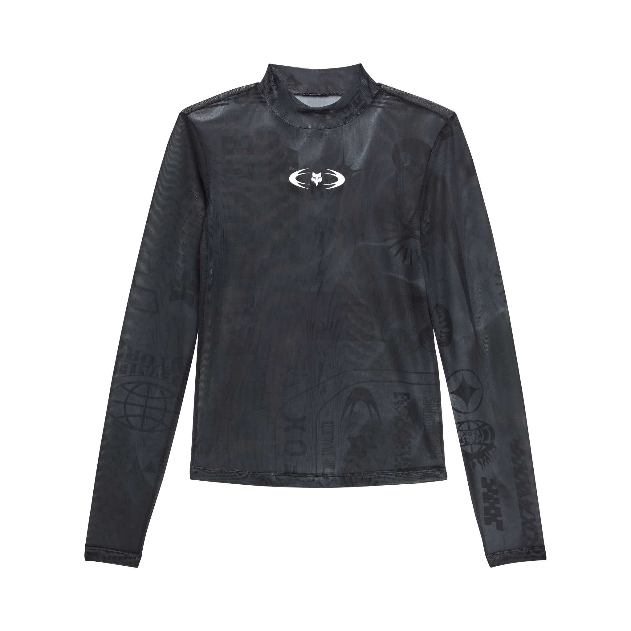 Womens Image Cosmo Mesh Long Sleeve Top