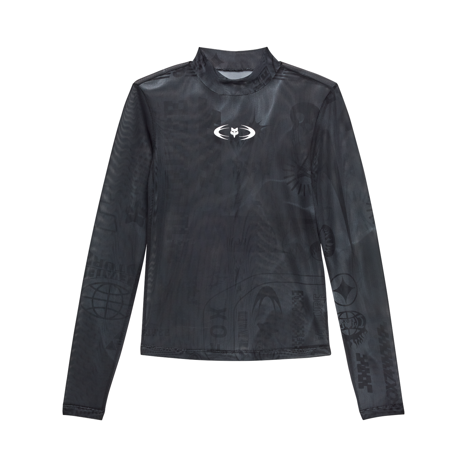 Womens Image Cosmo Mesh Long Sleeve Top