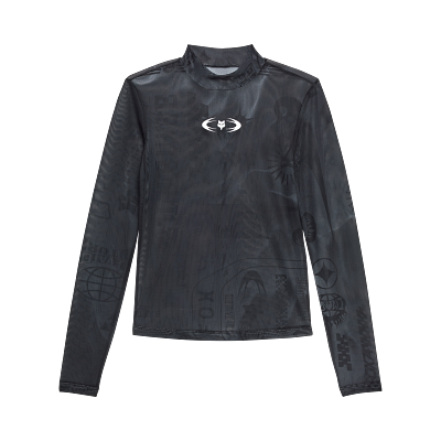 Womens Image Cosmo Mesh Long Sleeve Top