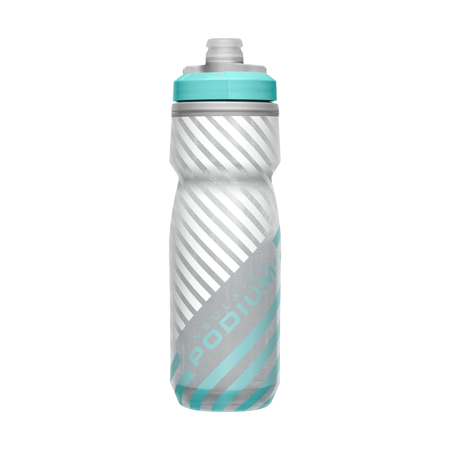 Podium Chill Outdoor 21oz, Grey/Teal Stripe