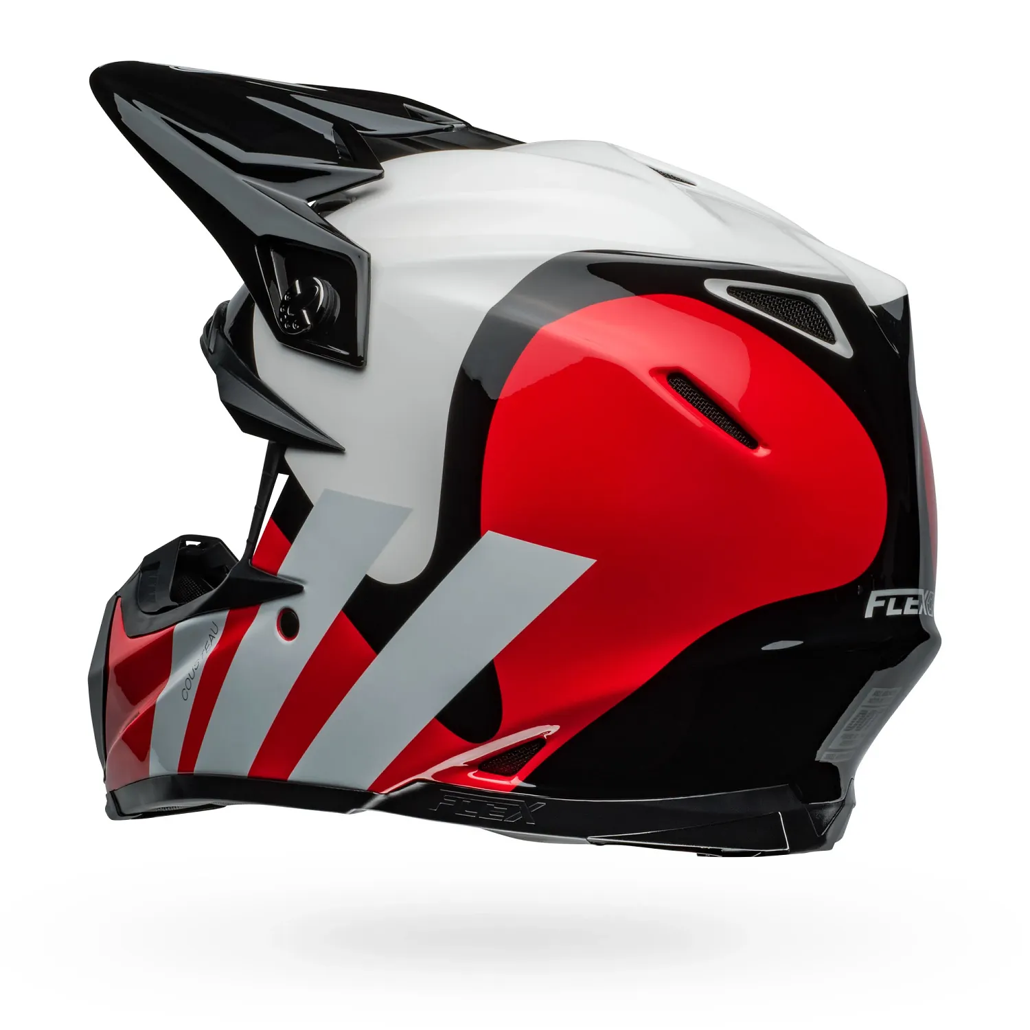 PS MOTO-9S FLEX HC STRIPES WH/RD S