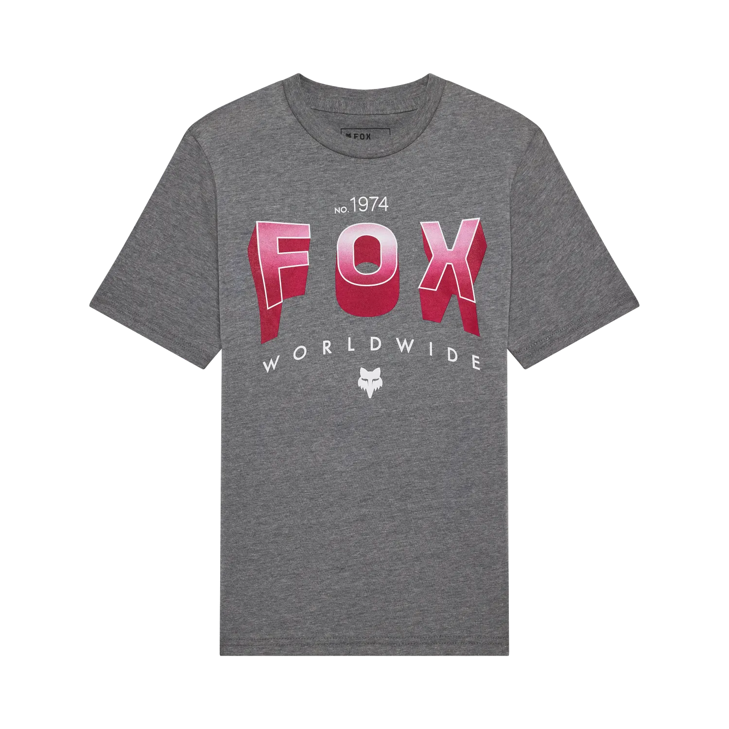 YTH BLOCK SS TEE [HTR DRK GRY] YS