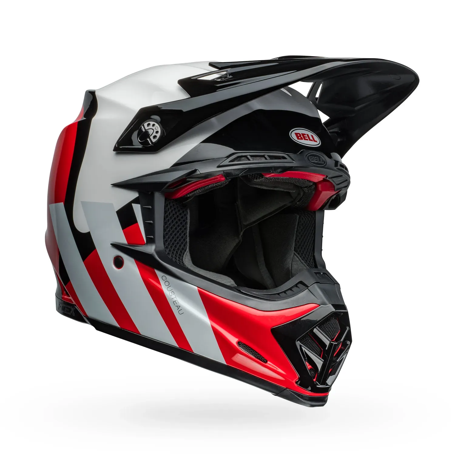 PS MOTO-9S FLEX HC STRIPES WH/RD S