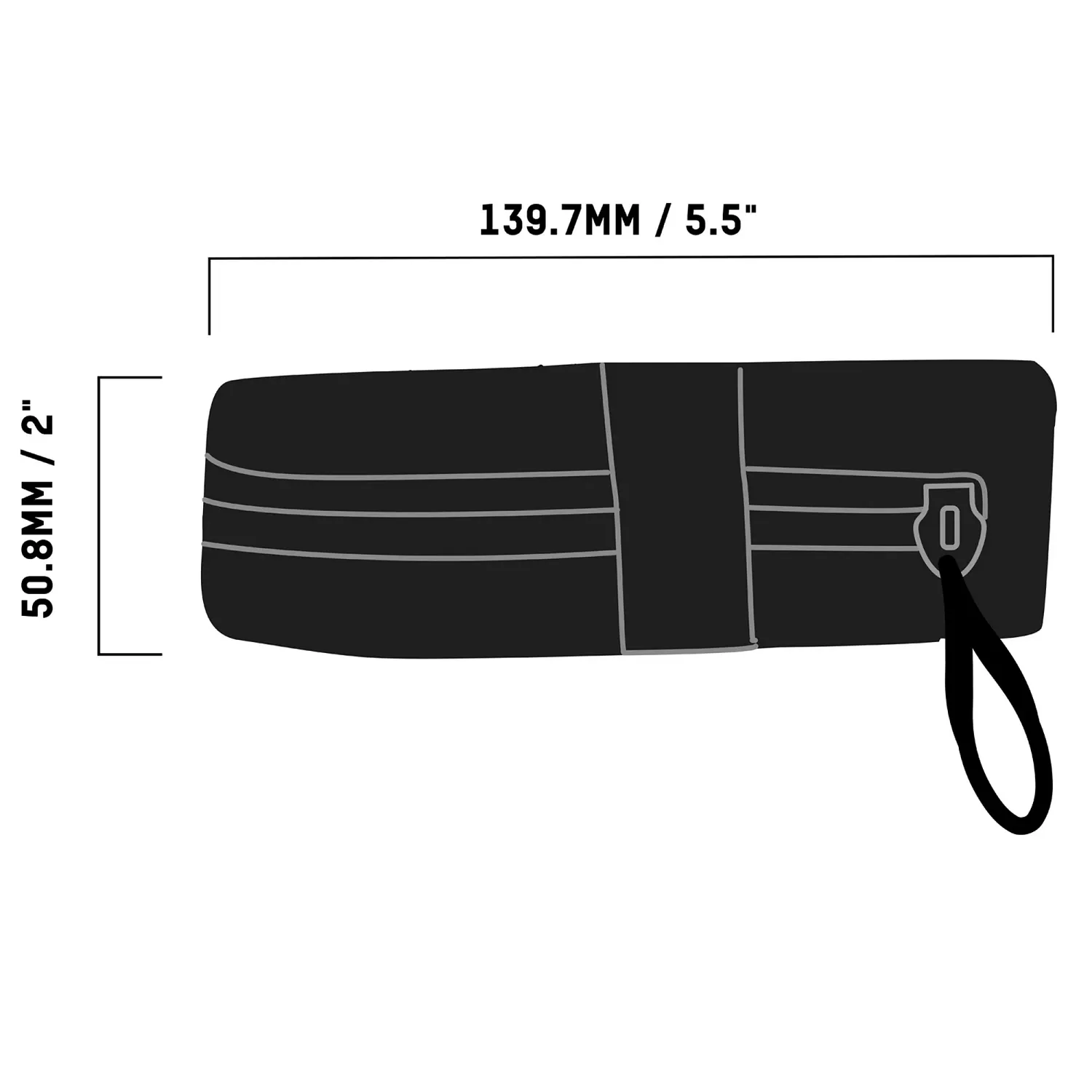 BBN GRID MTB SEAT BAG BLK REFLECTIVE 25