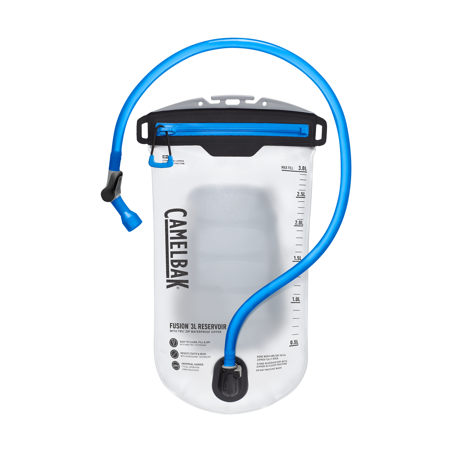 Fusion 3L Reservoir with Tru Zip Waterproof Zipper, Clear