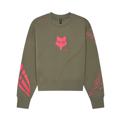 Sweat-shirt ras du cou surdimensionn&eacute; sur&eacute;lev&eacute; pour femme