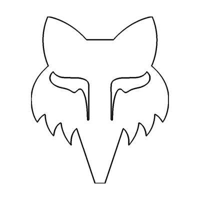 Fox Head 2.5" Die Cut Sticker