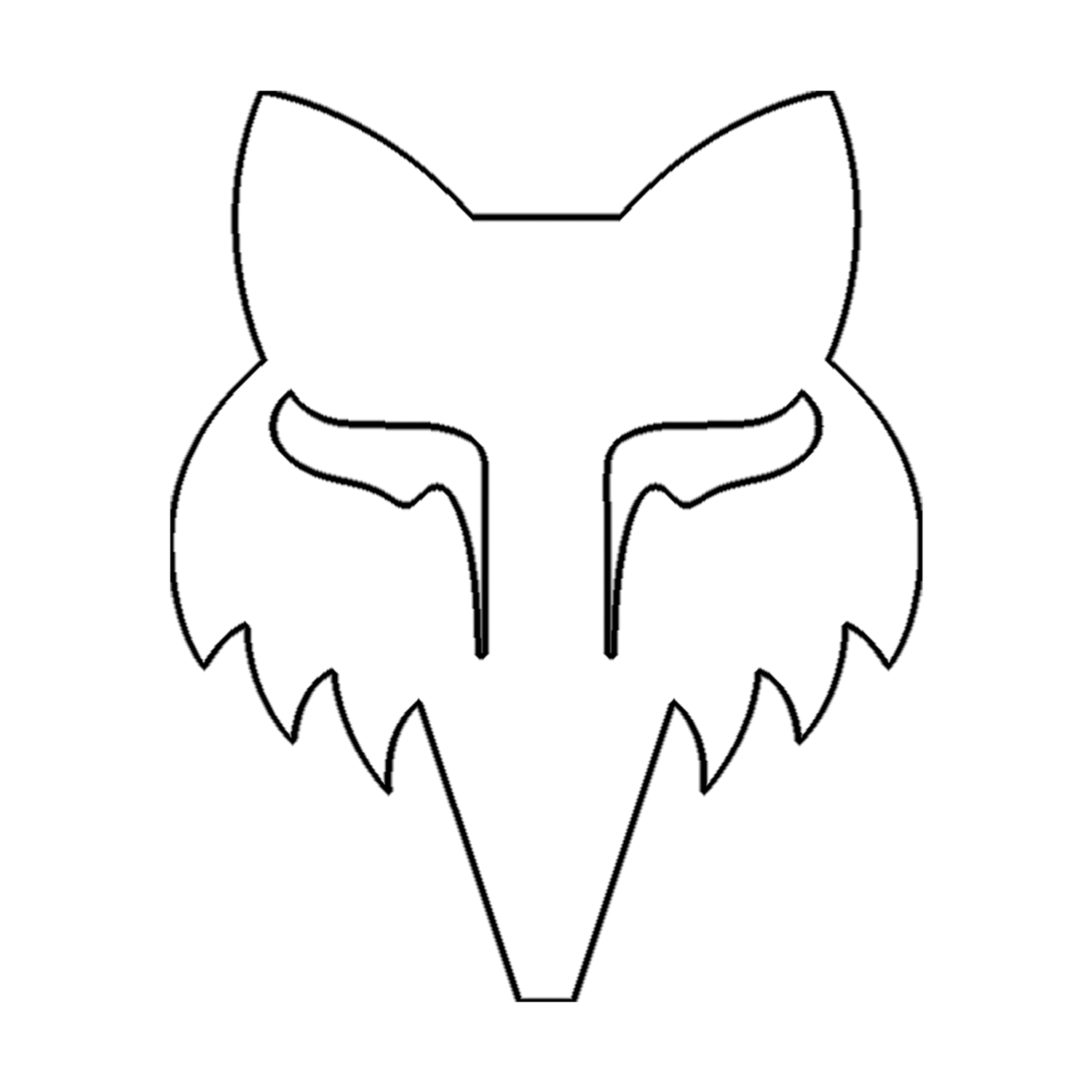 FOX HEAD 2.5" - DIE CUT VINYL [WHT] OS