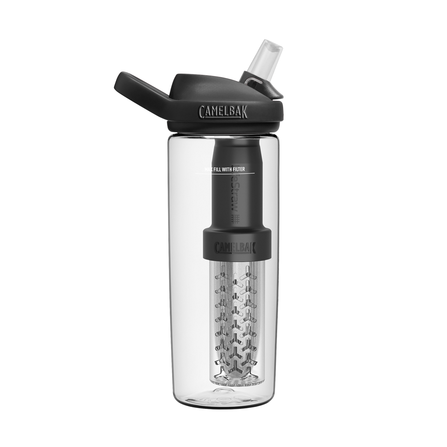 eddy+ 20oz, filtered by LifeStraw, Clear