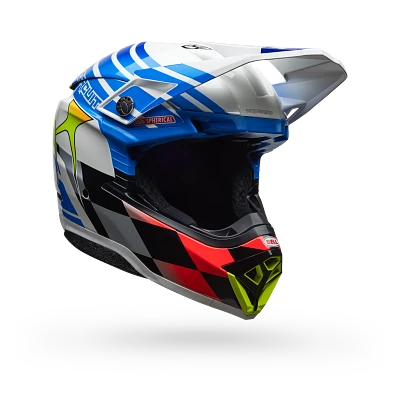 MOTO-10 SPHERICAL PC GLOSS ECE [BLU/WHT] S